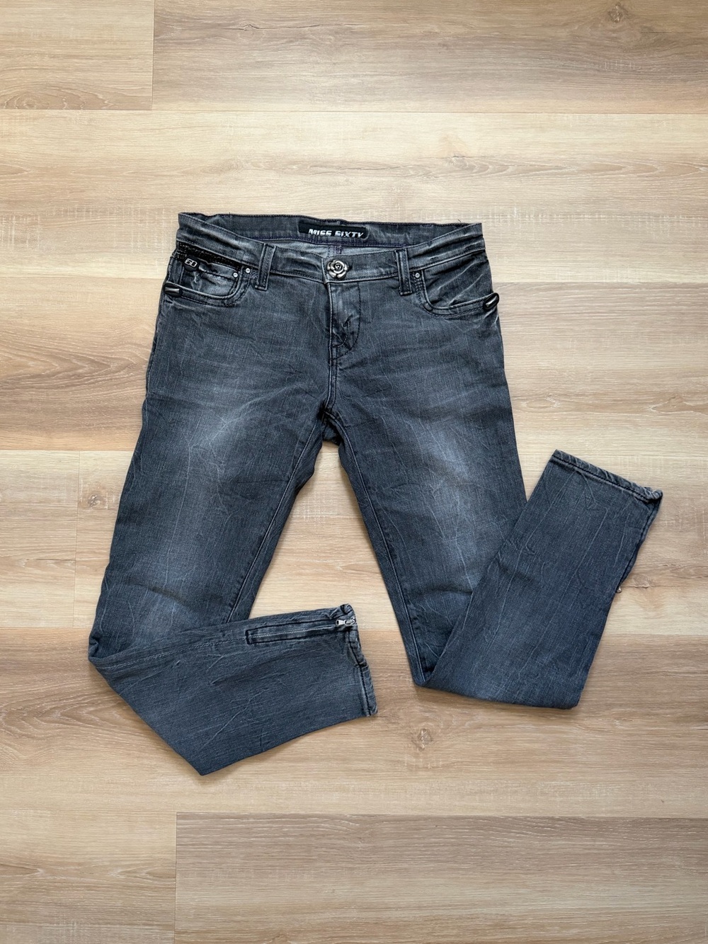 Miss Sixty Ankle Black Wash Jeans
